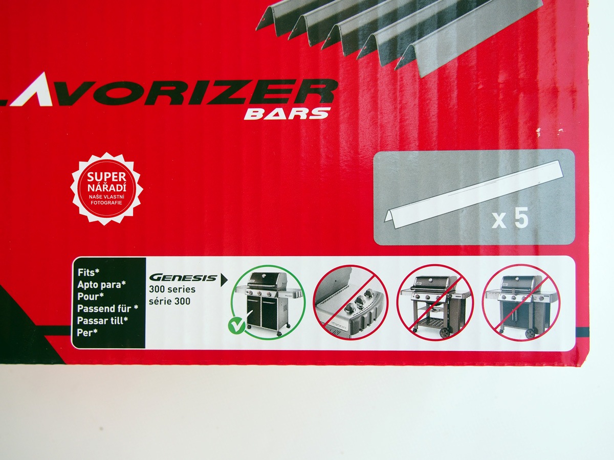 Weber Flavorizér bars Genesis 300 series E3, 7621 ND flavorizéry 5 ks, 44cm