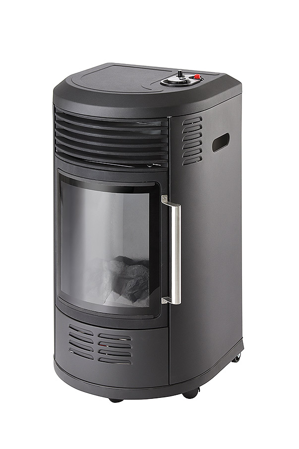 Meva Plynová kamna Relax Deluxe 3,4 kW TB20001 se skleněnými dvířky, piezo