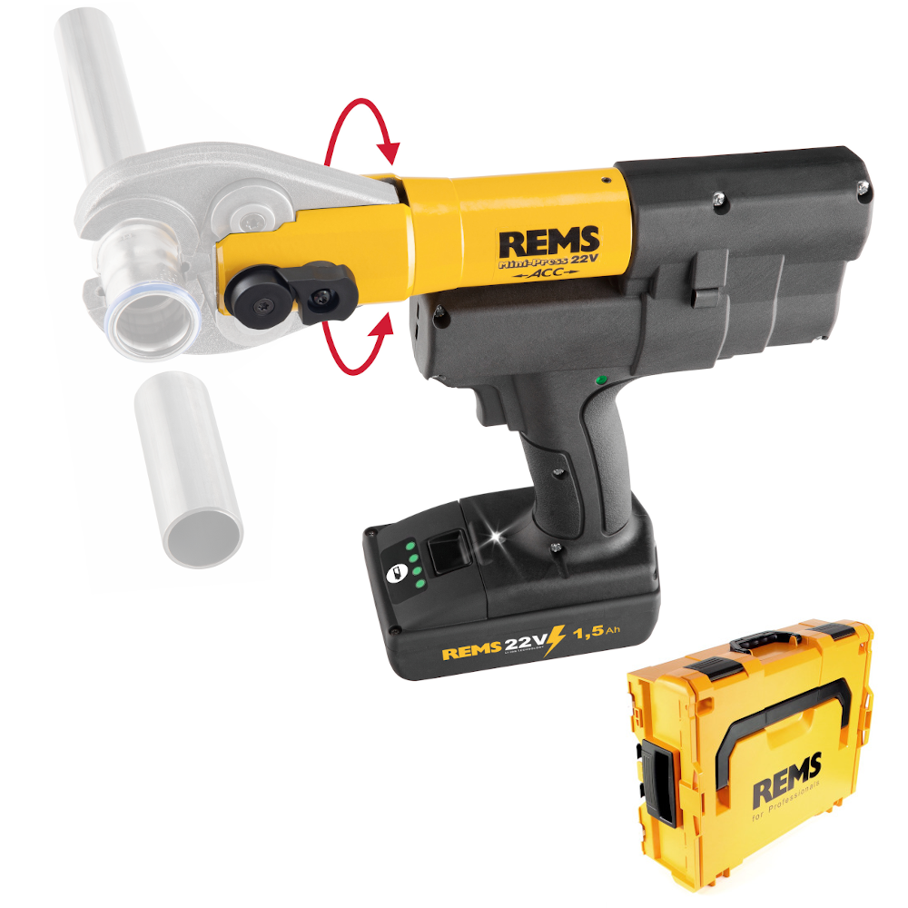 REMS Lisovací kleště Mini-Press 22V ACC Basic-Pack/P, L-Boxx 578005 stroj bez Aku a nabíječky