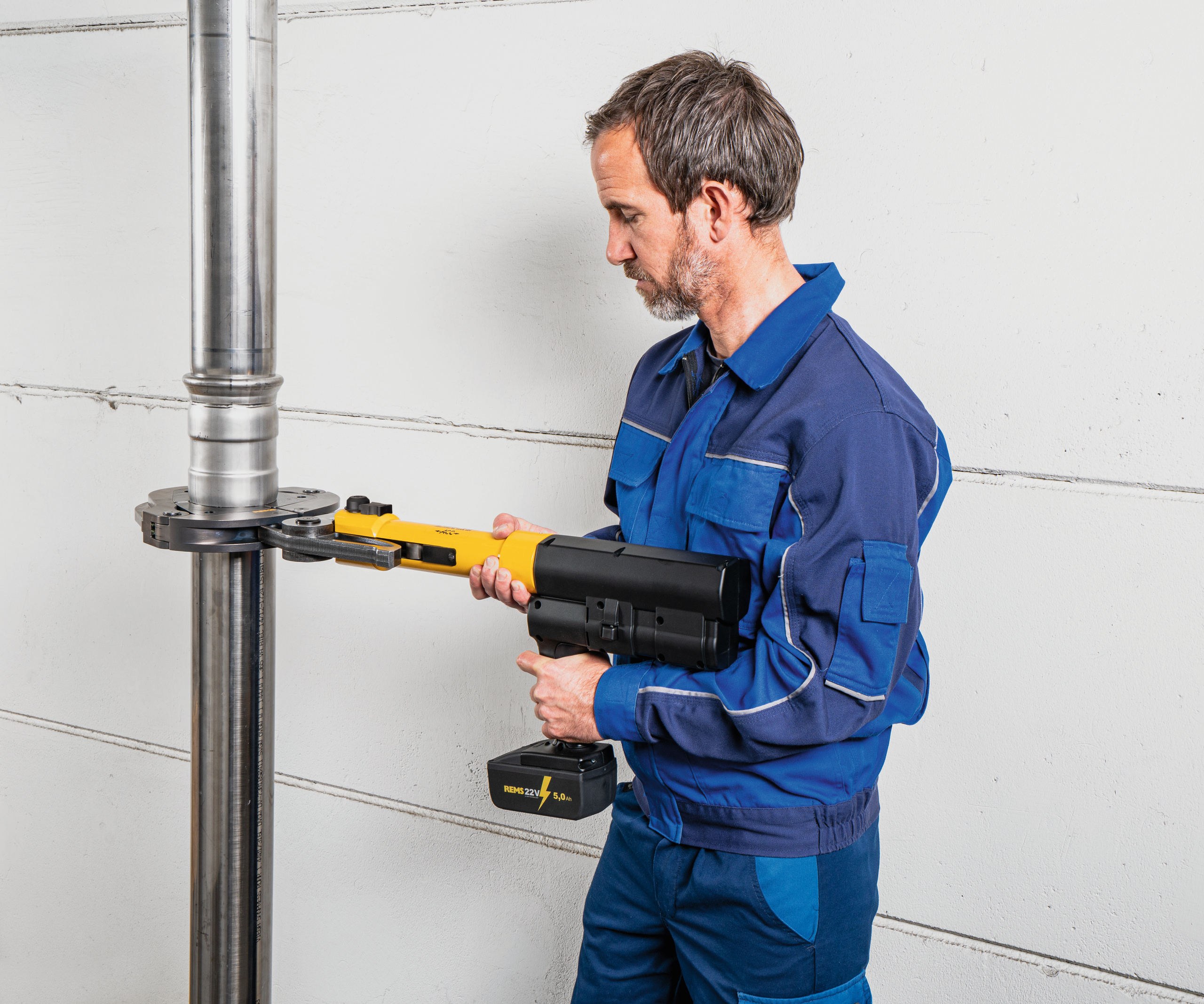 REMS Akku-Press XL Radiální Lis 45 kN 22 V ACC Basic-Pack Z7, 579014, pr. 64-108 mm