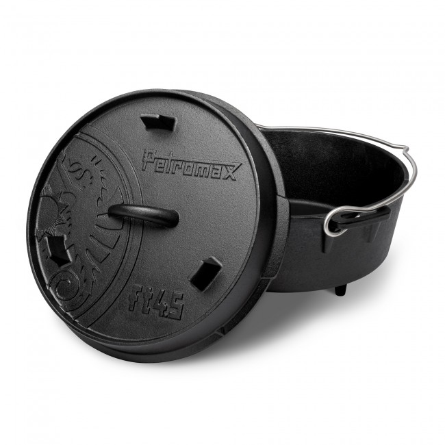 Litinový kotlík 3,5 l s poklicí Dutch Oven ft4.5 s nožkami Petromax 730614 Holandská trouba