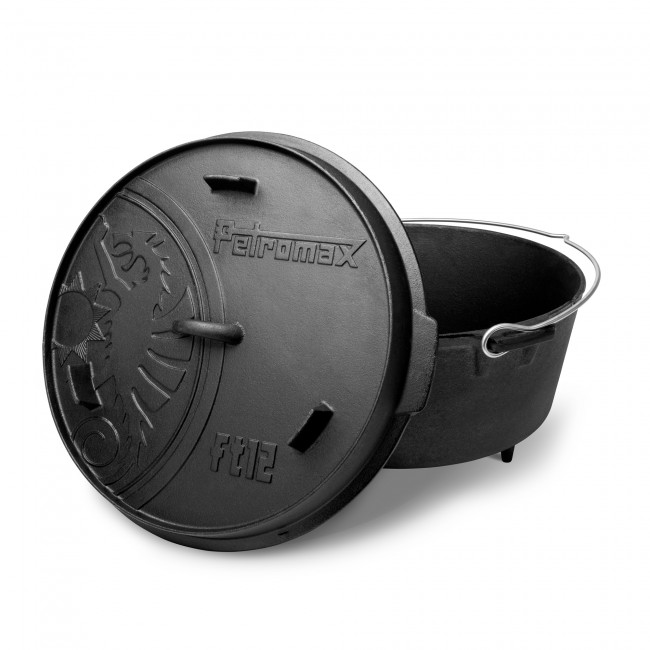 Litinový kotlík 10,8 l s poklicí Dutch Oven ft12 s nožkami Petromax 707081 Holandská trouba