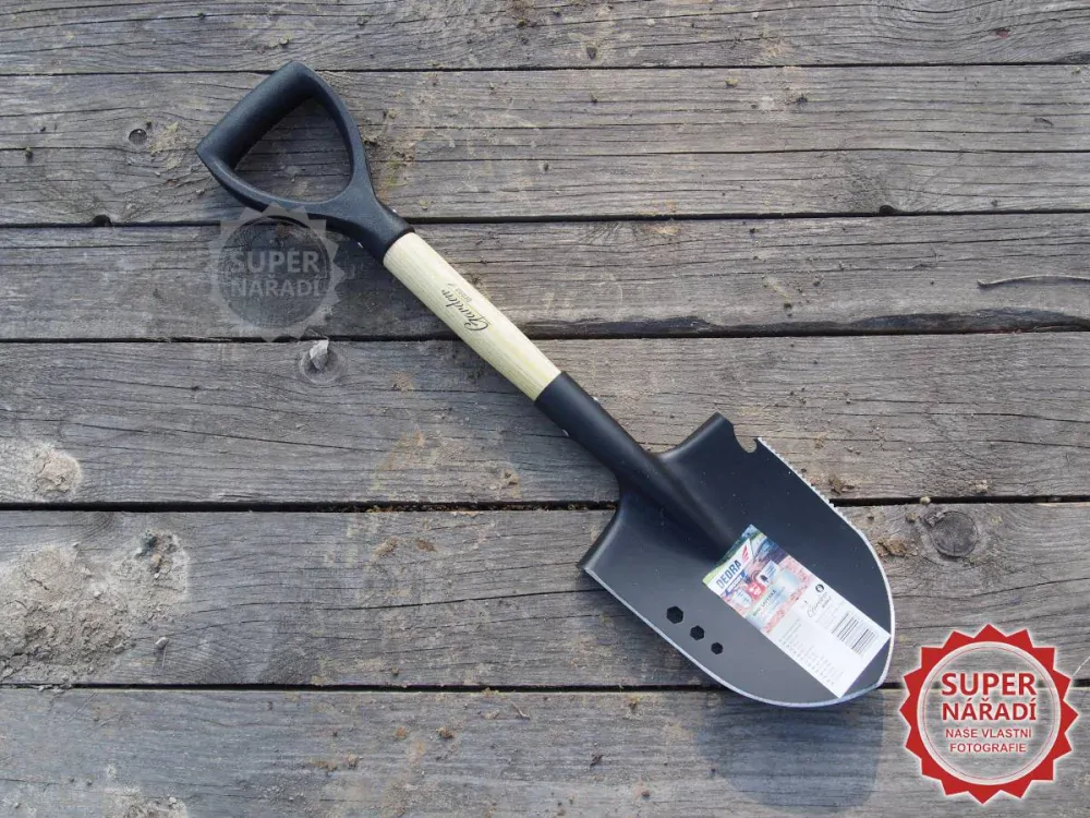 Mini rýč - lopatka 68 cm Dedra 80C001 s dřevěnou násadou, špičatý