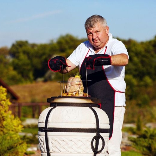 1-patrový grilovací rošt 29 cm, nerez Amfora Tandoors 000695 do keramické pece