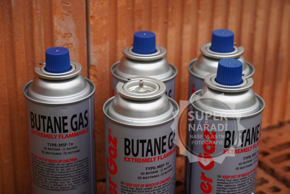 Plynová kartuše MSF-1a 227g Butan Camper Gaz, odtlačný ventil EN417
