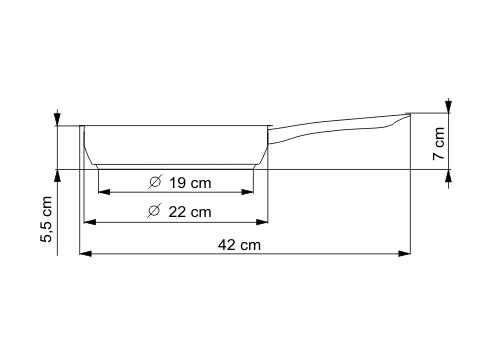 Kolimax Nerezová pánev 22 cm, 1,5 l s kovovou rukojetí Klasik 104007