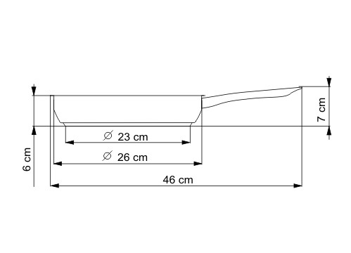 Kolimax Nerezová pánev 26 cm, 2,5 l s kovovou rukojetí Klasik 104052