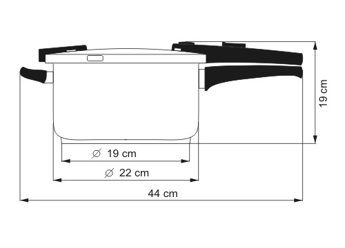 Kolimax Tlakový hrnec 22 cm, 5,5 l s BIO ventilem, Biomax 117106