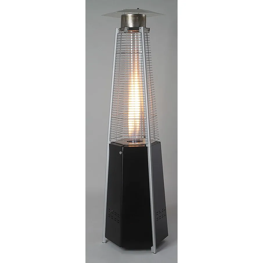 Meva Hexagon 12,5 kW 195 cm terasové plynové topidlo TZ21001 černé s plamenem