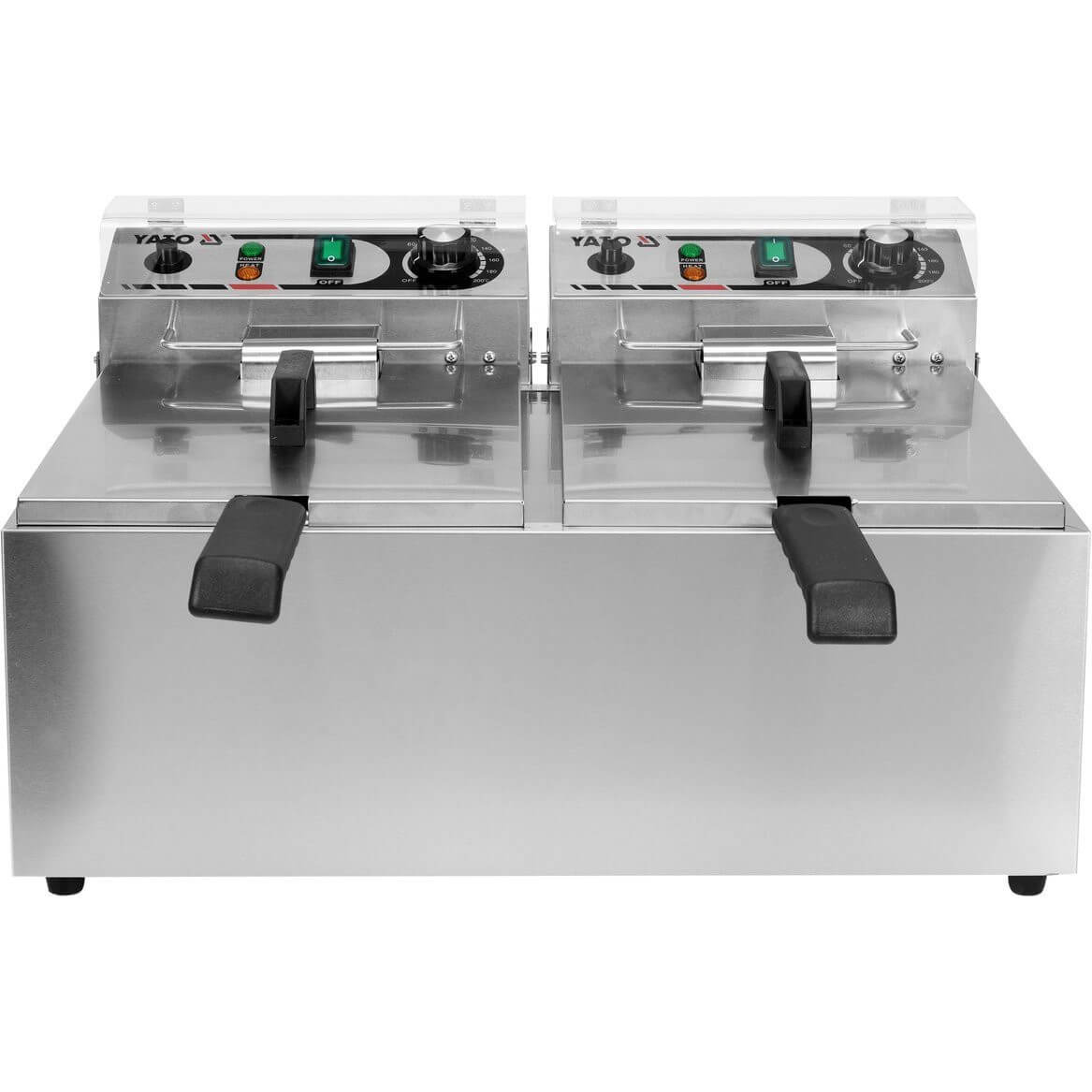 Yato Fritéza 8+8 l, 2x3,3 kW, 230V dvoukomorová, nerezová YG-04623