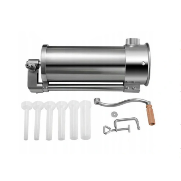 Plnička klobás 5,5 kg vertikální, nerezová MR13 Oscar Cook + 6 nástavců