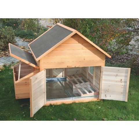 Dřevěný kurník pro 6-10 slepic, domek pro králíky, nezateplený 576011015