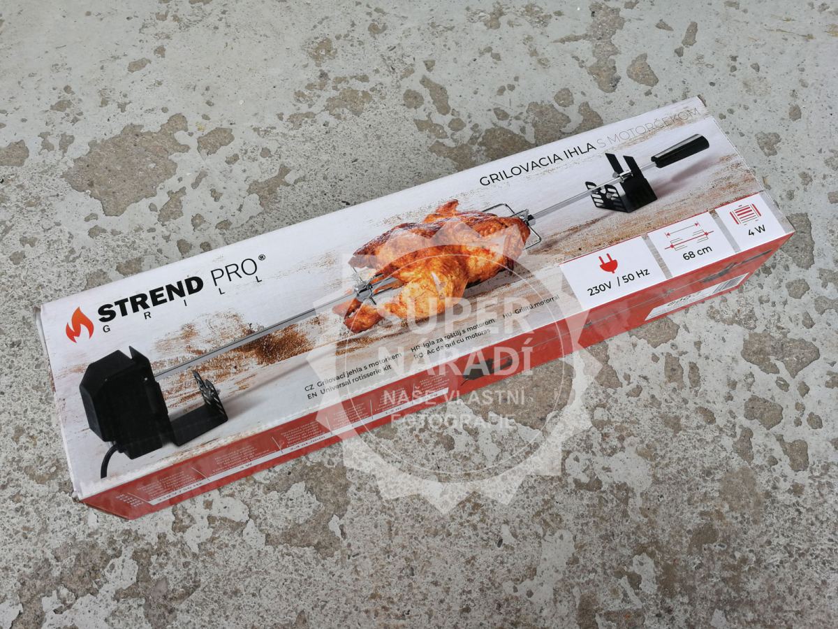 Elektrická grilovací jehla s motorkem 4W, 102 cm s rukojetí Strend Pro 230V 2212477