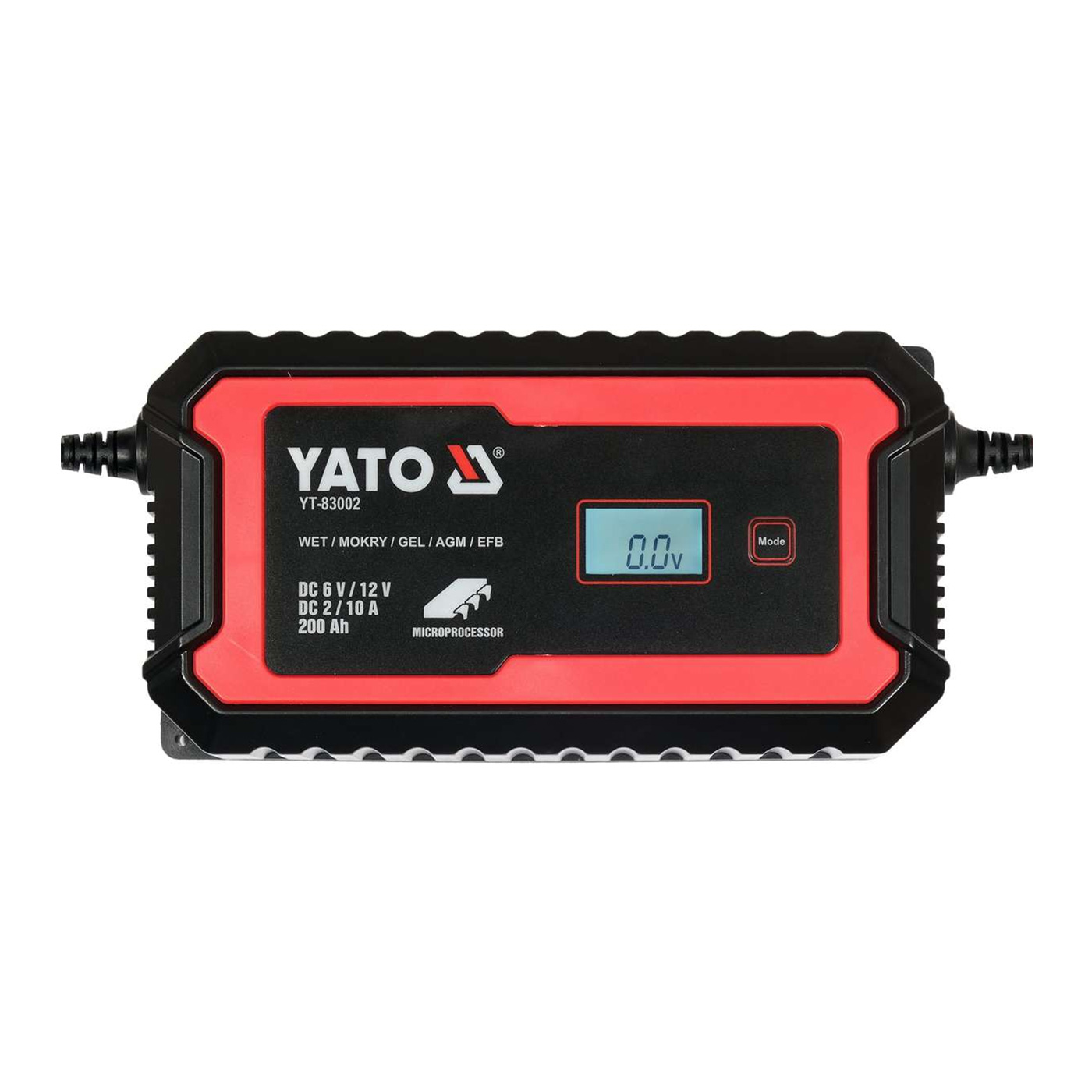 YATO Nabíječka s LCD displejem 6V / 2A, 12V / 10A, YT-83002 na autobaterie