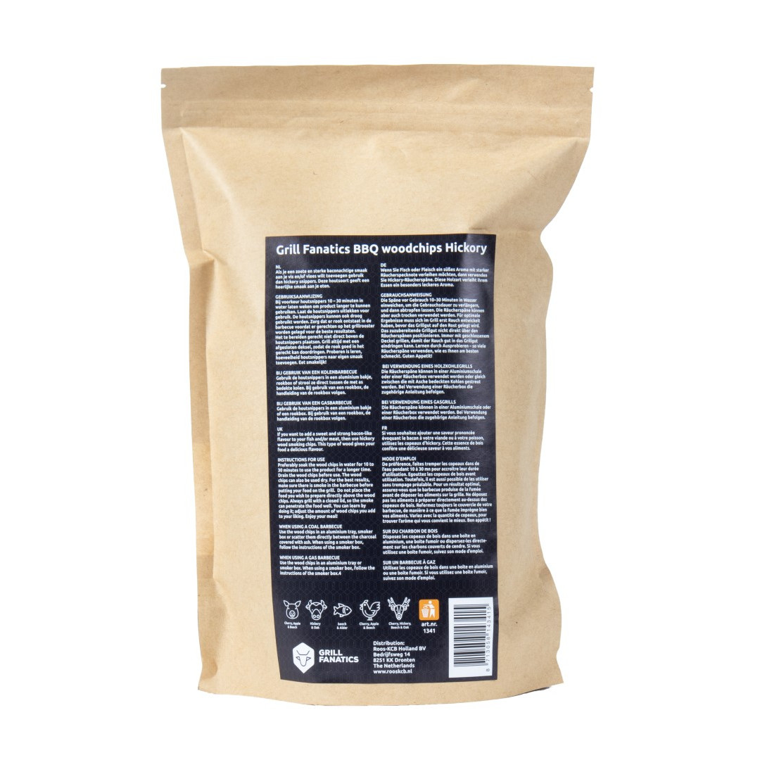 Hickory udící dřevěná štěpka 500 g BBQ Grill Fanatics 1341