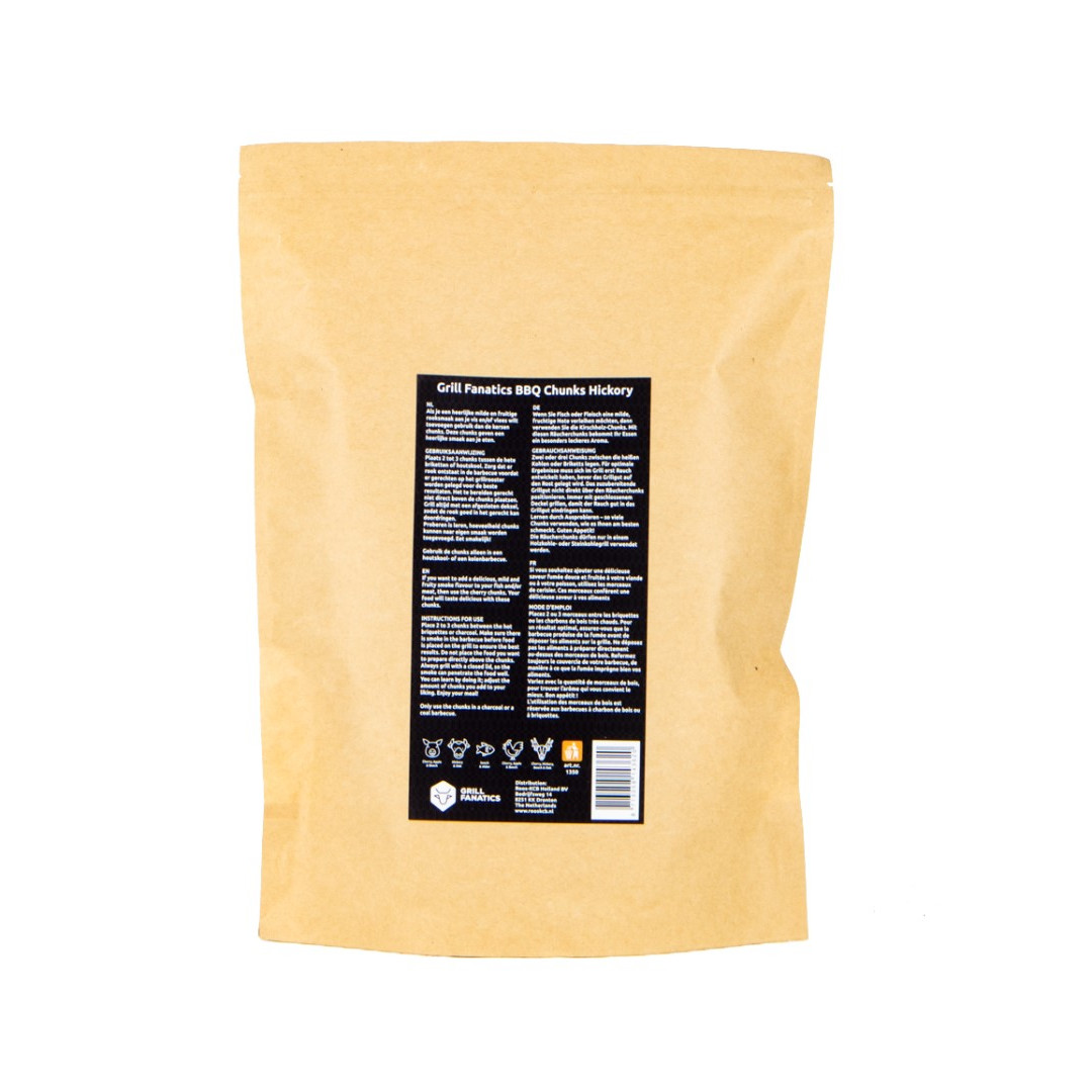 Hickory udící dřevěné kousky 1 kg BBQ, Grill Fanatics 1350