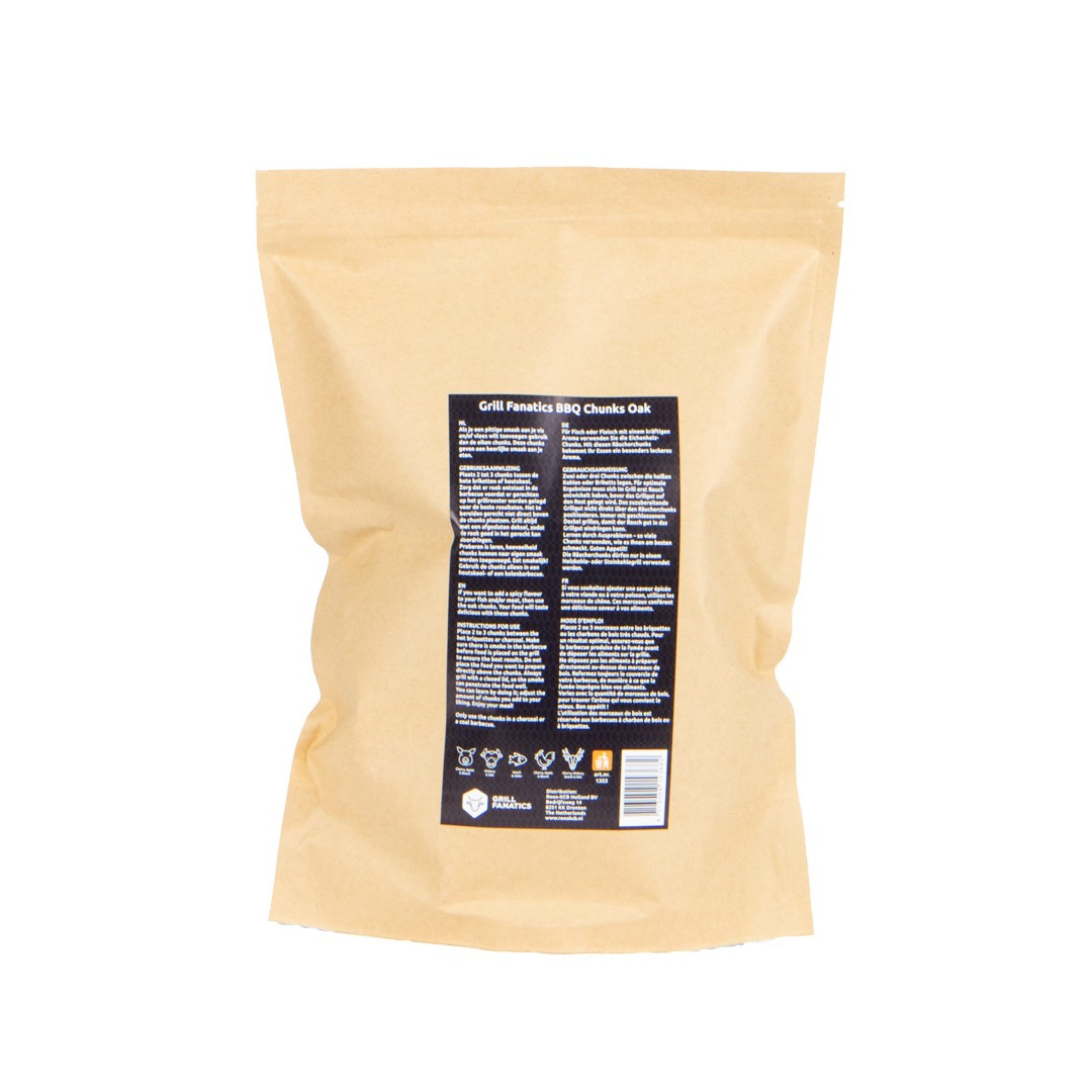 Dub udící dřevěné kousky 1 kg BBQ, Grill Fanatics 1353