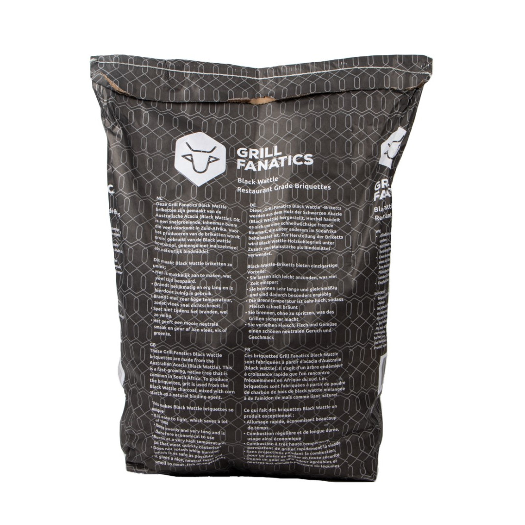 Black Wattle dřevěné brikety 10 kg FFC 100% Grill Fanatics 1374