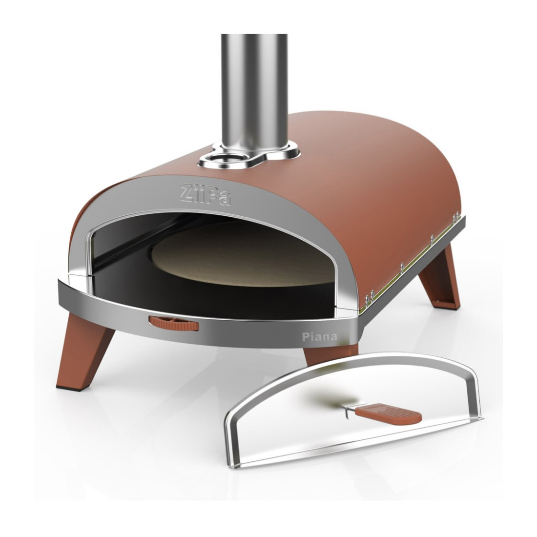 Pizza pec Piana 31 cm na dřevěné pelety, cihlová Ziipa 22-003