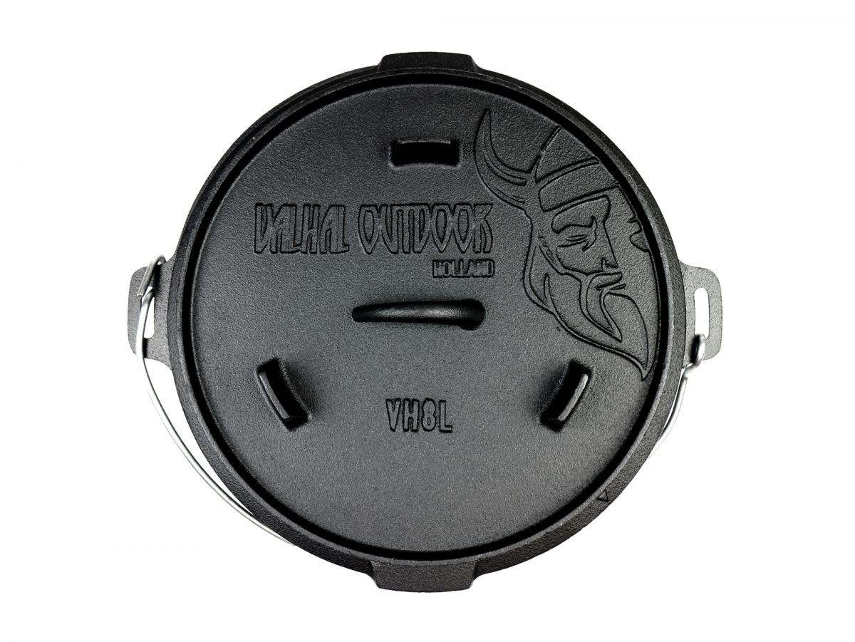 Litinový kotlík 32 cm, 8 l dutch oven Valhal Outdoor VH8L