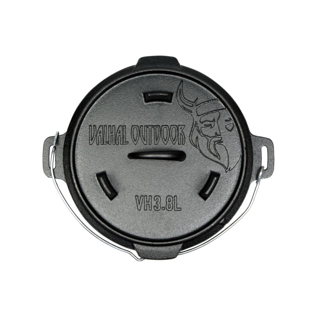 Litinový kotlík 31 cm, 3,8 l dutch oven Valhal Outdoor VH3.8L