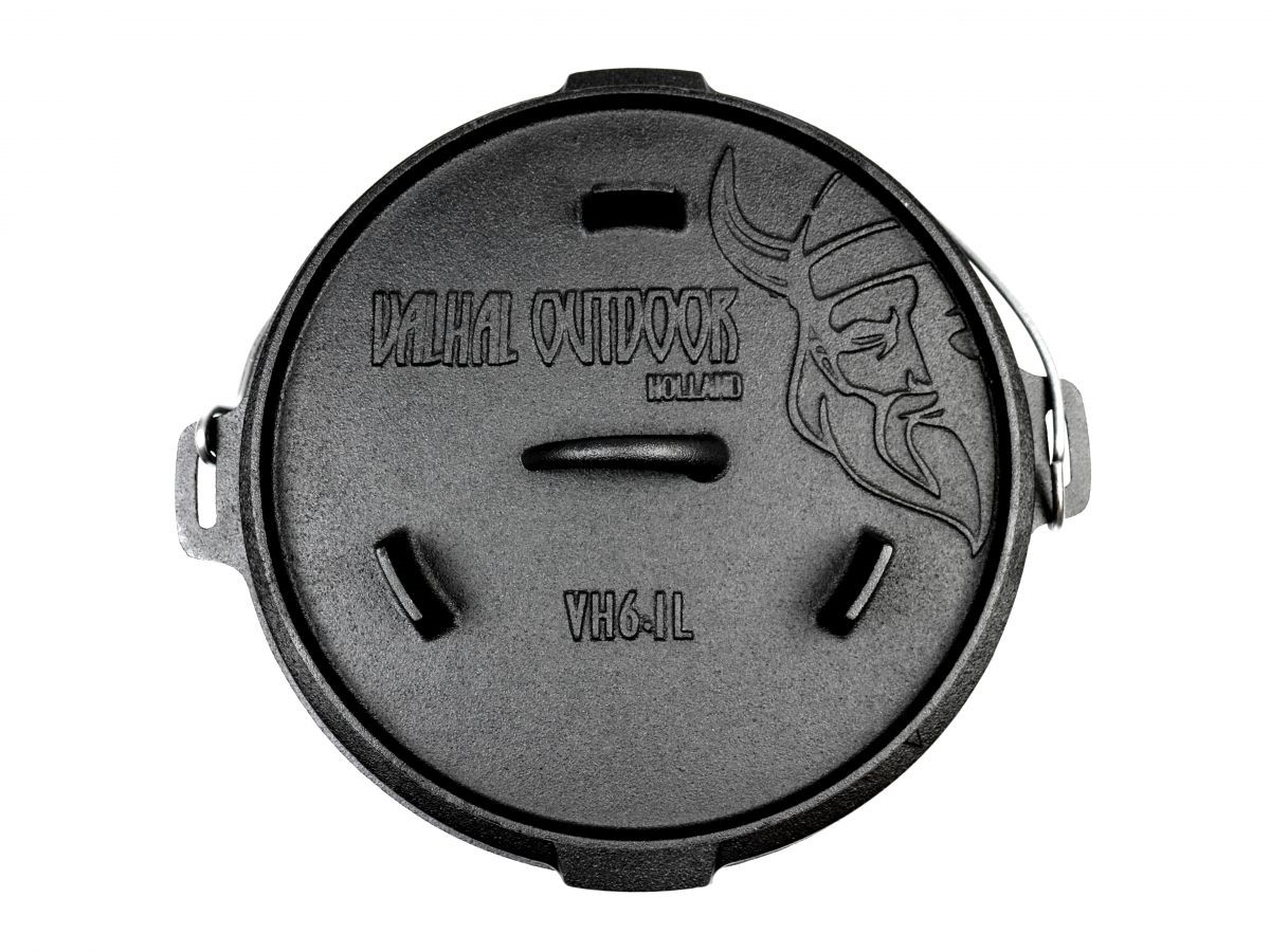 Litinový kotlík 32 cm, 6,1 l dutch oven Valhal Outdoor VH6.1L