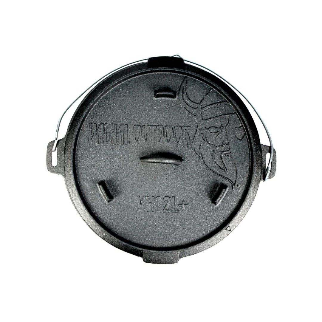 Litinový kotlík 37 cm, 12 l dutch oven, nožky Valhal Outdoor VH12L+