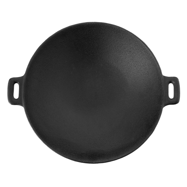 Orion pánev litina Wok 30 cm, 112989 masivní litinová pánvička