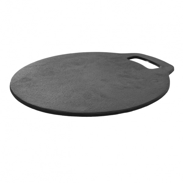 Grilovací plát litina 27,5 cm kruhový, hladký Orion 870190 s madlem