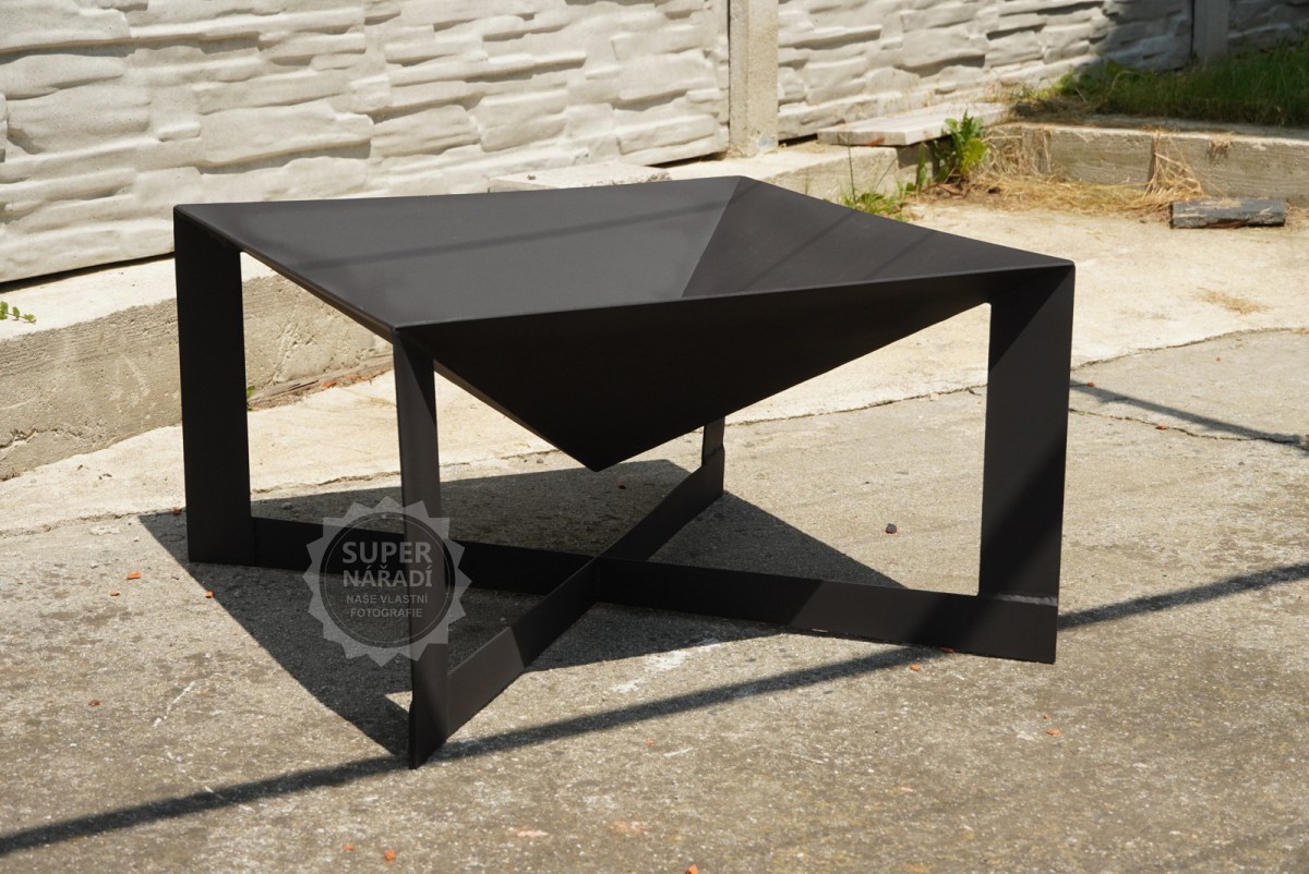 PLD Ocelové ohniště Quad 70x70x40cm KRB2, termo, se čtvercovou základnou