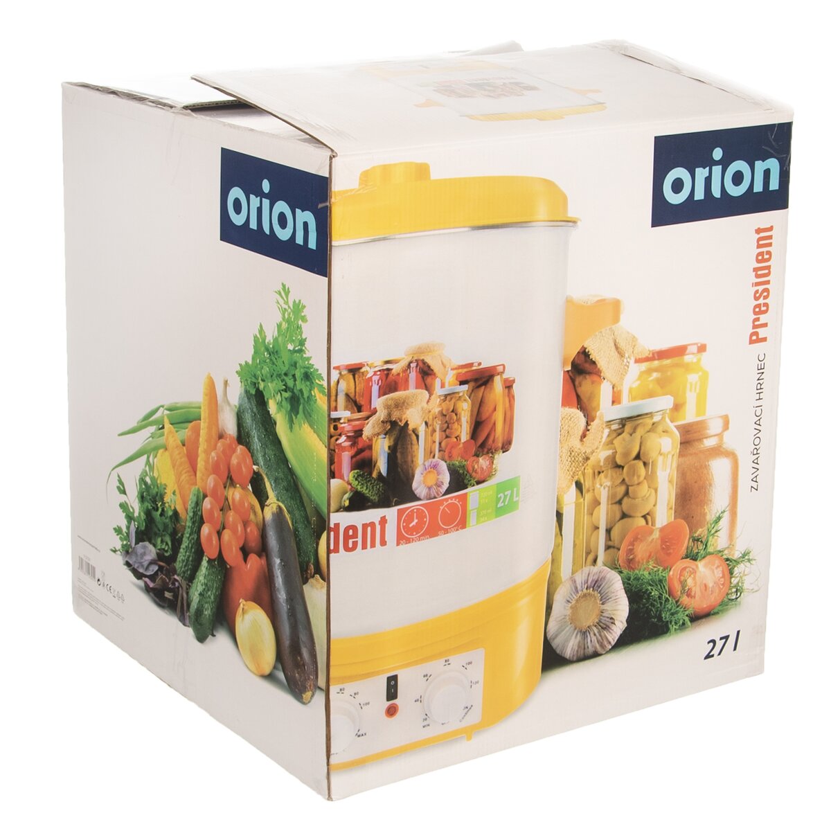 Orion Zavařovací hrnec President 27 l, 112727 smaltovaný, elektrický 230V časovač, kohout