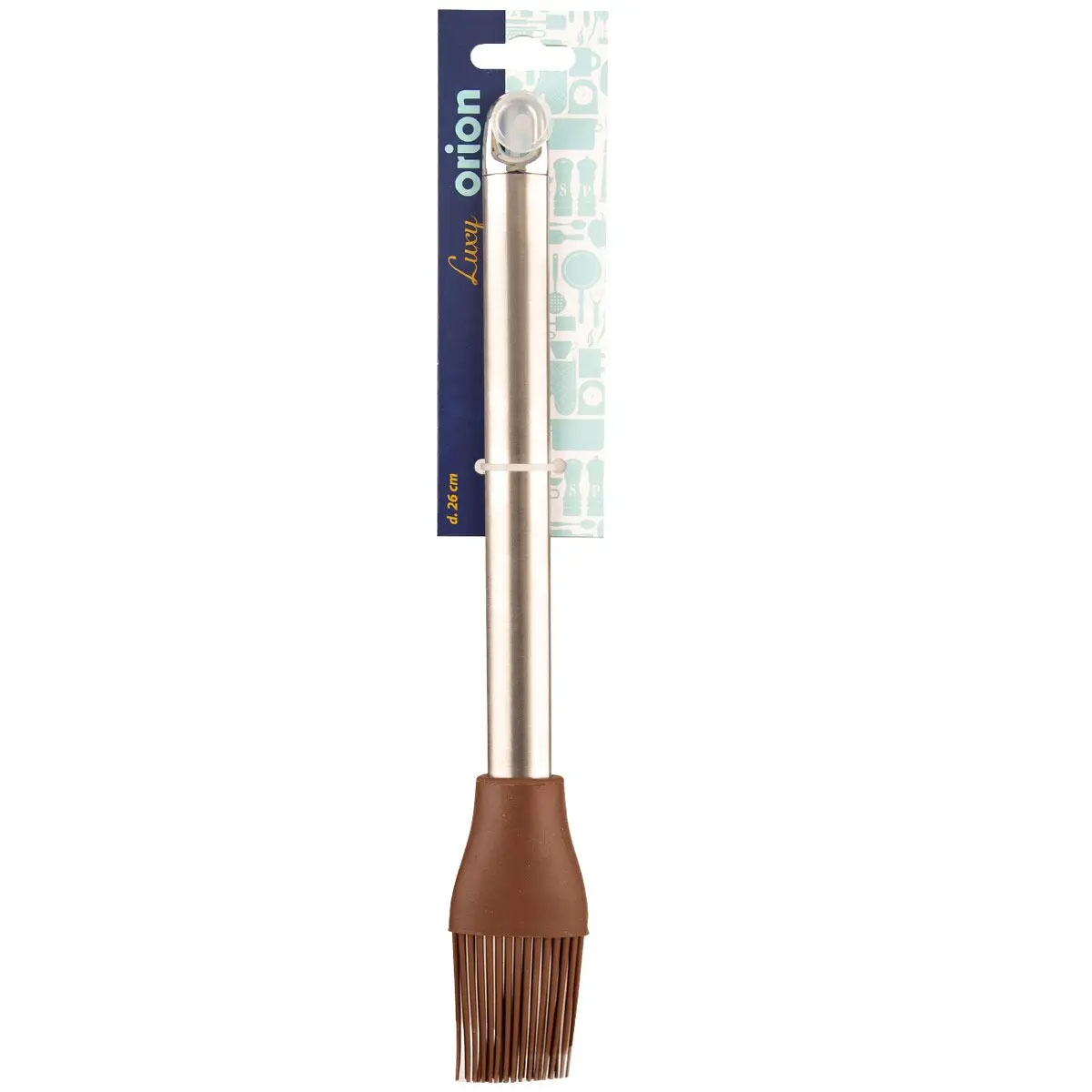 Orion Mašlovačka silikon/nerez 26 cm LUXY hnědá 142744
