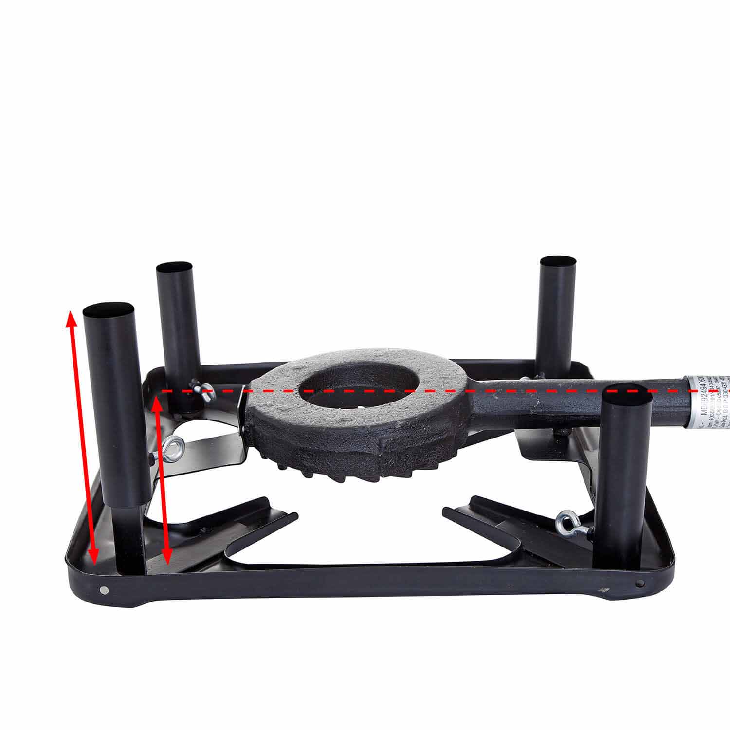 PWI 40401 Průmyslový vařič 40x40x14-18cm 7 kW + termopojistka, PB plynová stolička velká, 50 mbar