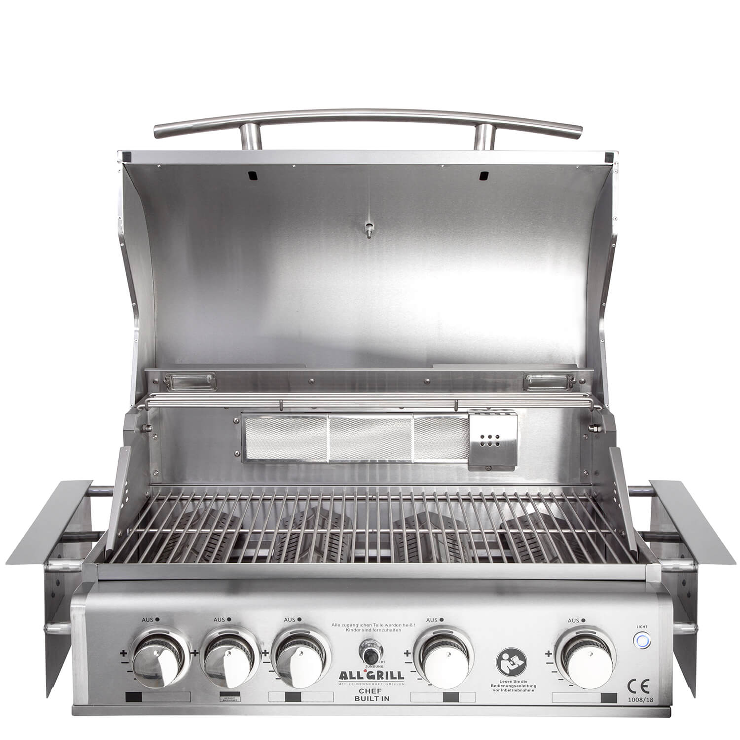 Plynový gril Top-Line Chef "L" 17,5 kW 4+1 vestavný ALL'GRILL 100929 nerezový, Airsystem, zadní hořák