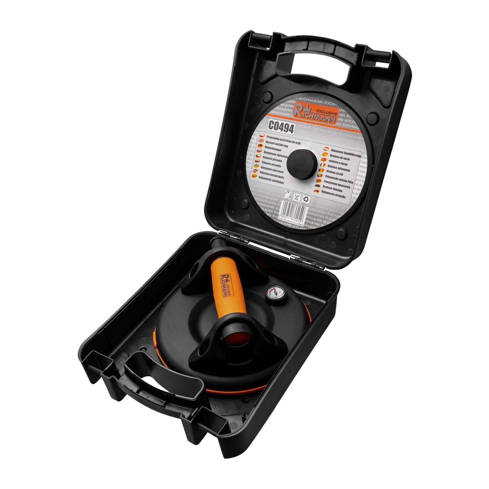 Richmann přísavka vakuová 200 mm, 120 kg s manometrem PC0494 XTLINE na sklo, dlažbu