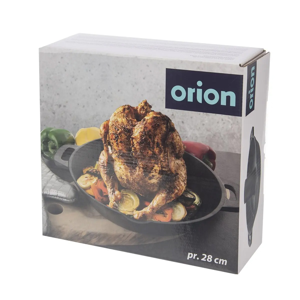 Orion Pánev LITINA 28 cm se stojanem na kuře 113208
