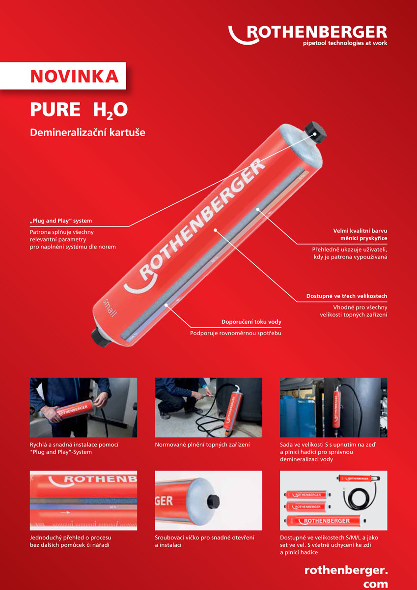 Rothenberger PURE H2O demineralizační kartuše S + nástěnný set 1500004350 na 2000 litrů