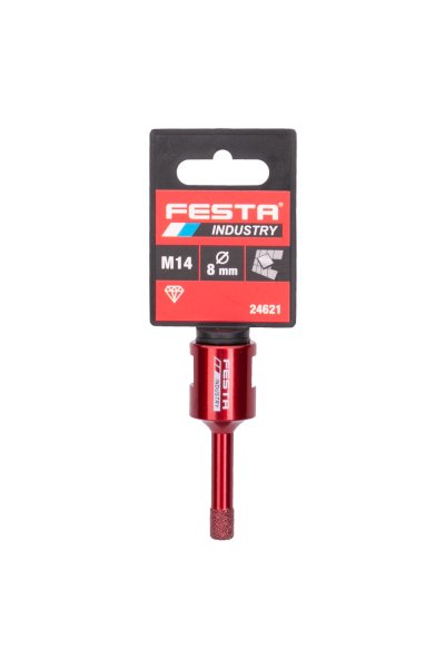 Festa korunka 8 mm M14 vykružovací diamantová 24621 M14 Industry, červená Profi