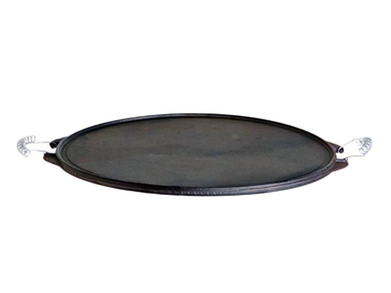 Grilovací plát 38 cm, litinový, oboustranný s chromovanými madly PWI New 11038