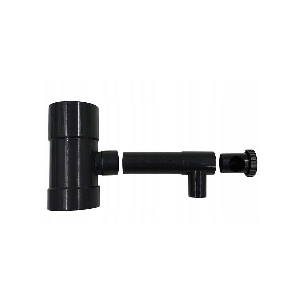 Sběrač dešťové vody s ventilem, 90mm, grafit IBCLZ1-090-DGY
