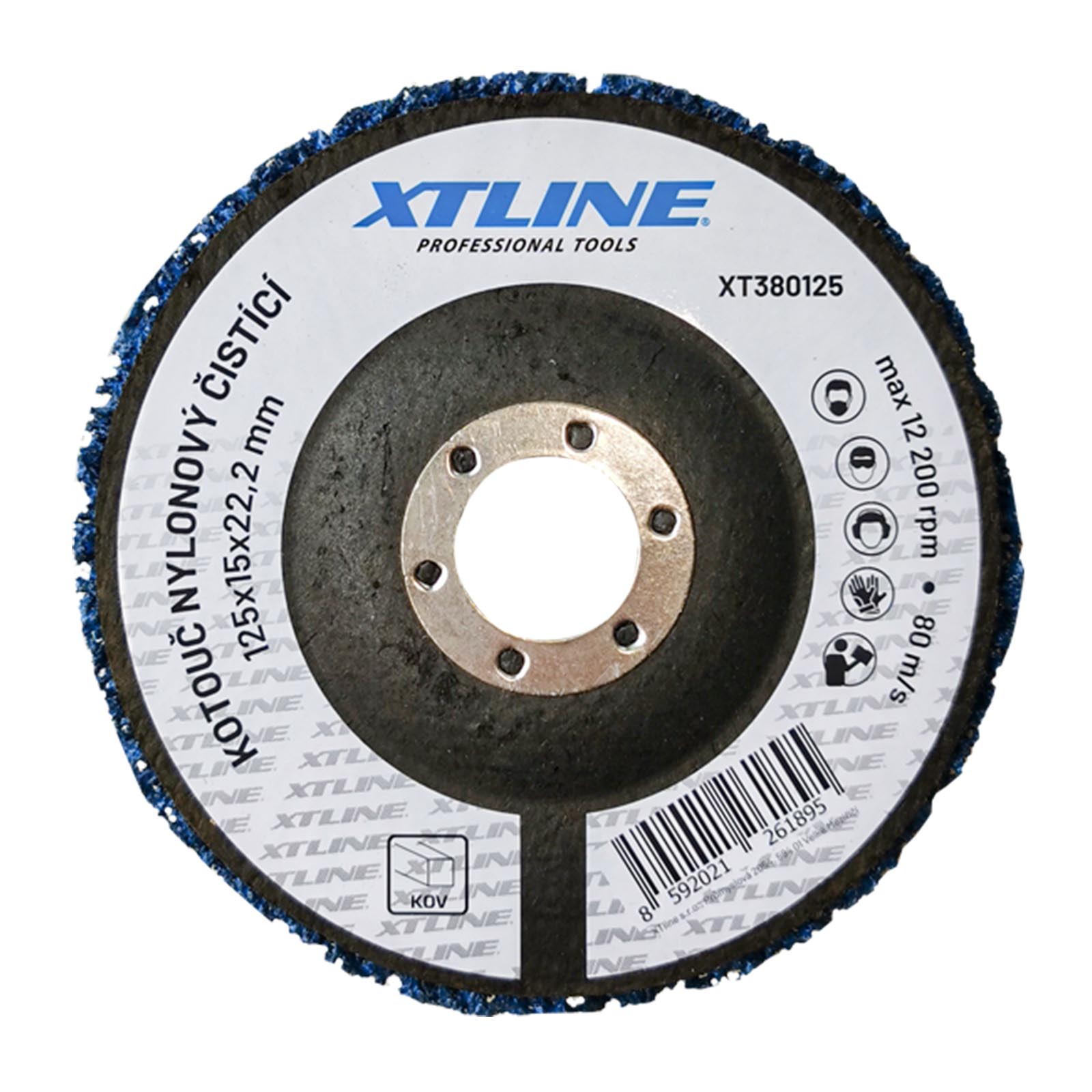 XTLINE kotouč nylonový čistící 125x15x22,2mm XT380125 modrý