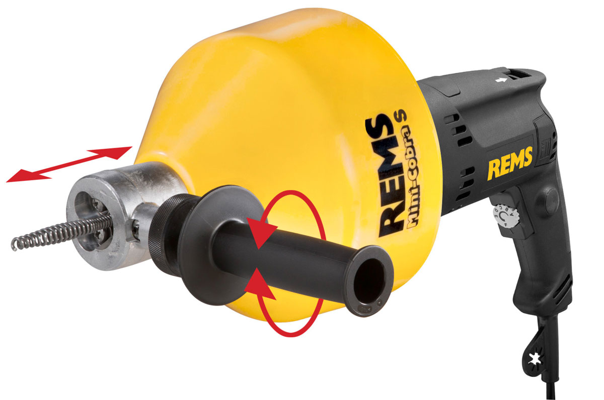 Rems Mini-Cobra S VE Set L-Boxx H na čištění trubek 170028, spirálová čistička 230V