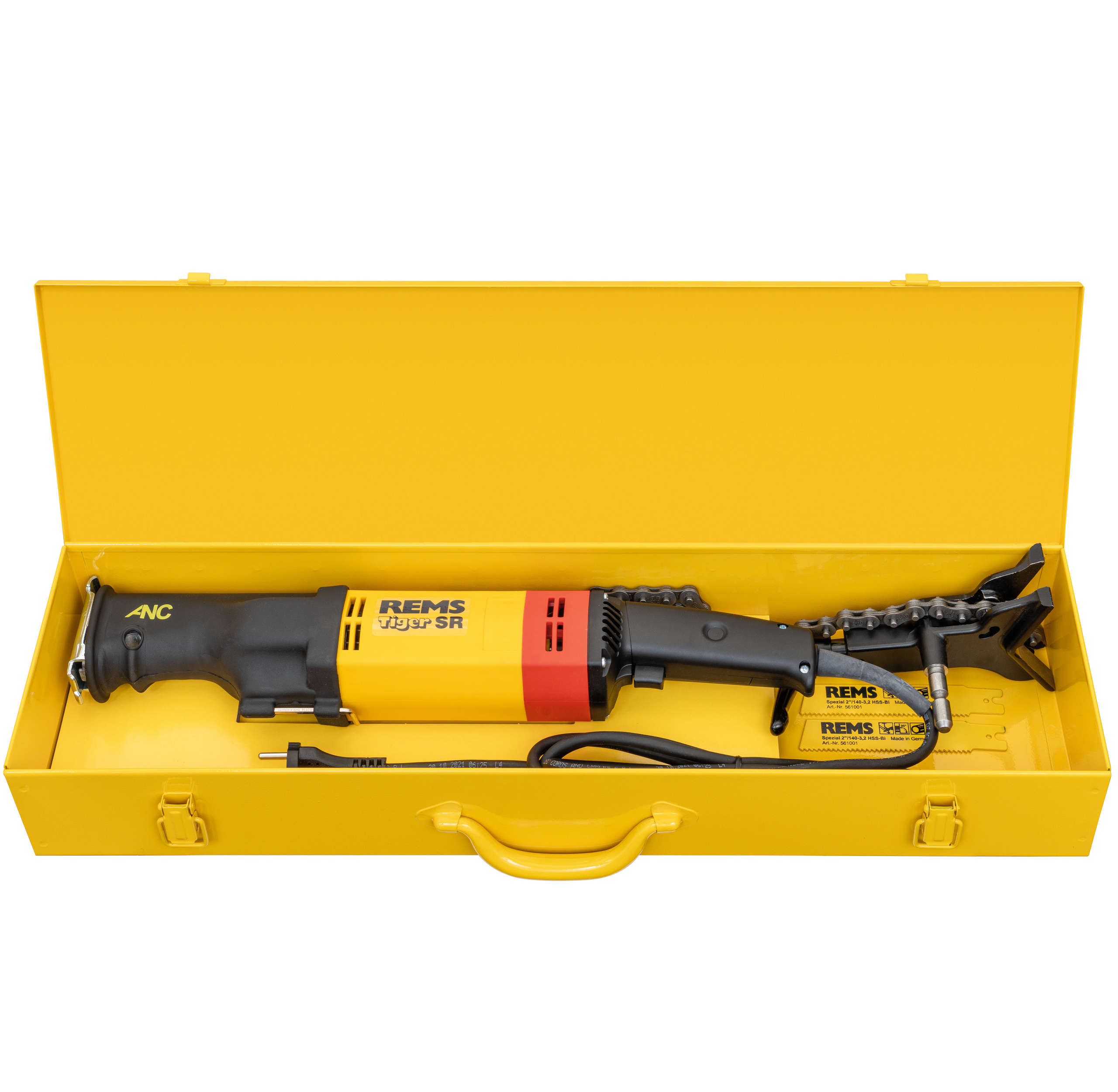 REMS Tiger SR K Elektrická šavlová pila na trubky + řetězový vodící držák 6" 560028 set
