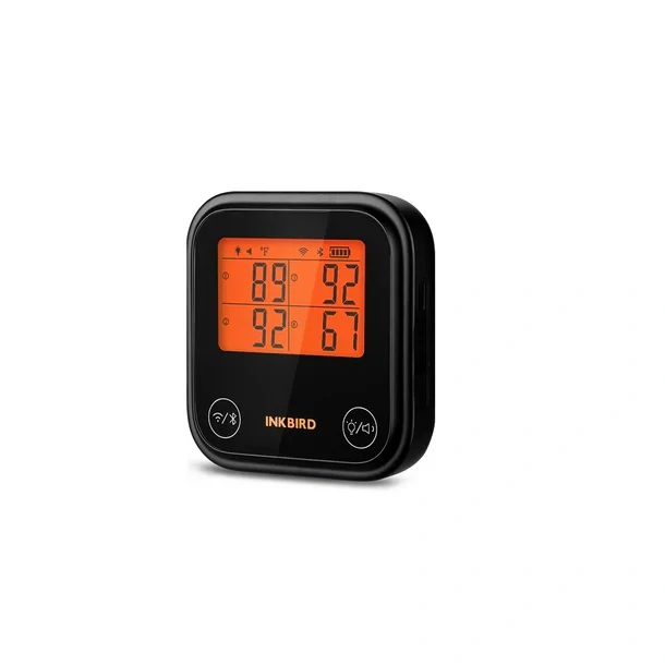 Grilovací teploměr WiFi & Bluetooth, 4 sondy Inkbird IDT-34E-BW