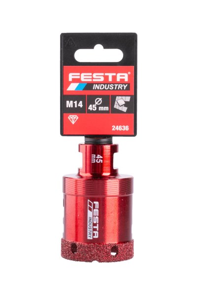 Festa korunka 45 mm M14 vykružovací diamantová 24636 M14 Industry, červená Profi