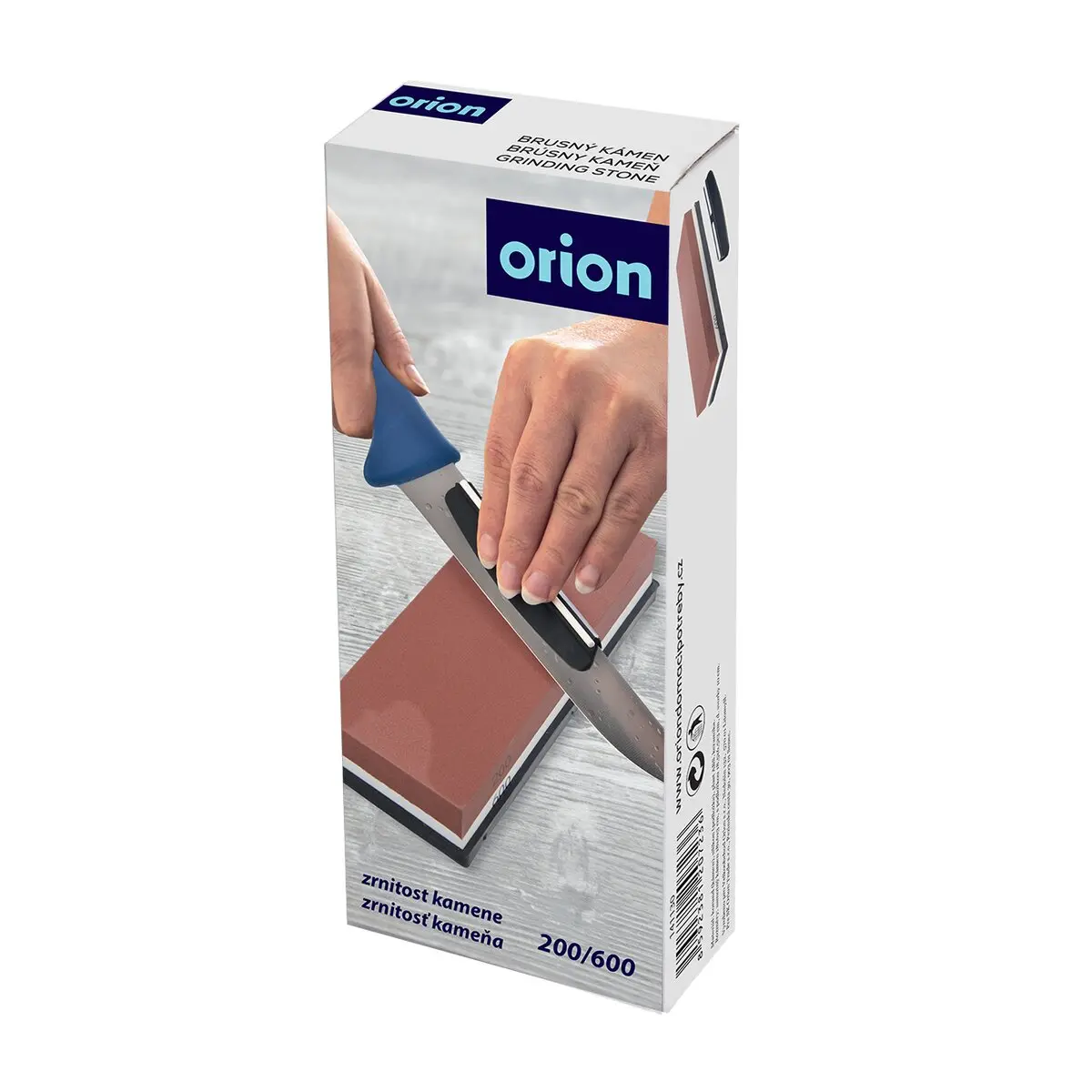 Orion Brusný kámen na nože korund 200 / 600, 141130 + podložka, úchyt