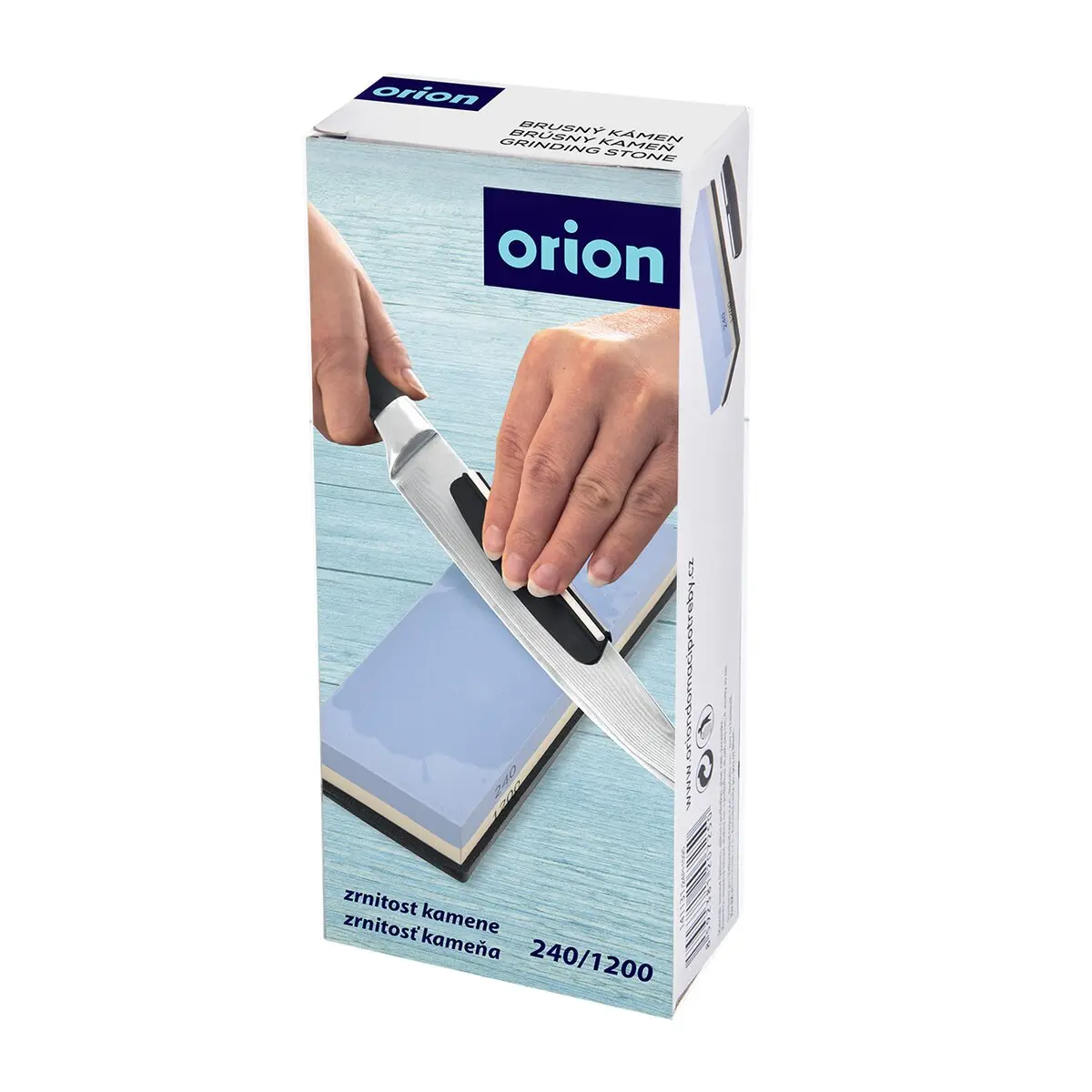 Orion Brusný kámen na nože korund 240 / 1200, 141131 + podložka, úchyt