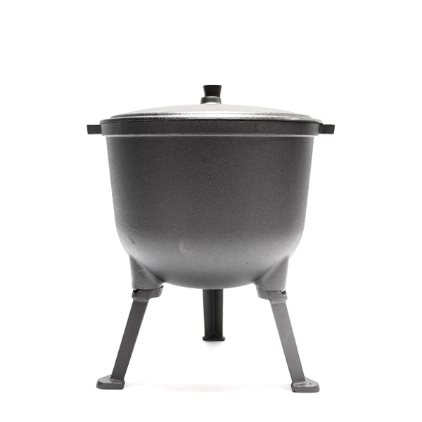 Garden Party litinový kotlík 10 l, 30 cm lovecký smaltovaný na nožkách, myslivecký PCBE10