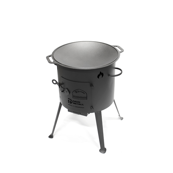 Davr Uzbecká kotlina 36 cm pro kotlíky 8-10 l s popelníkem, plech 2 mm