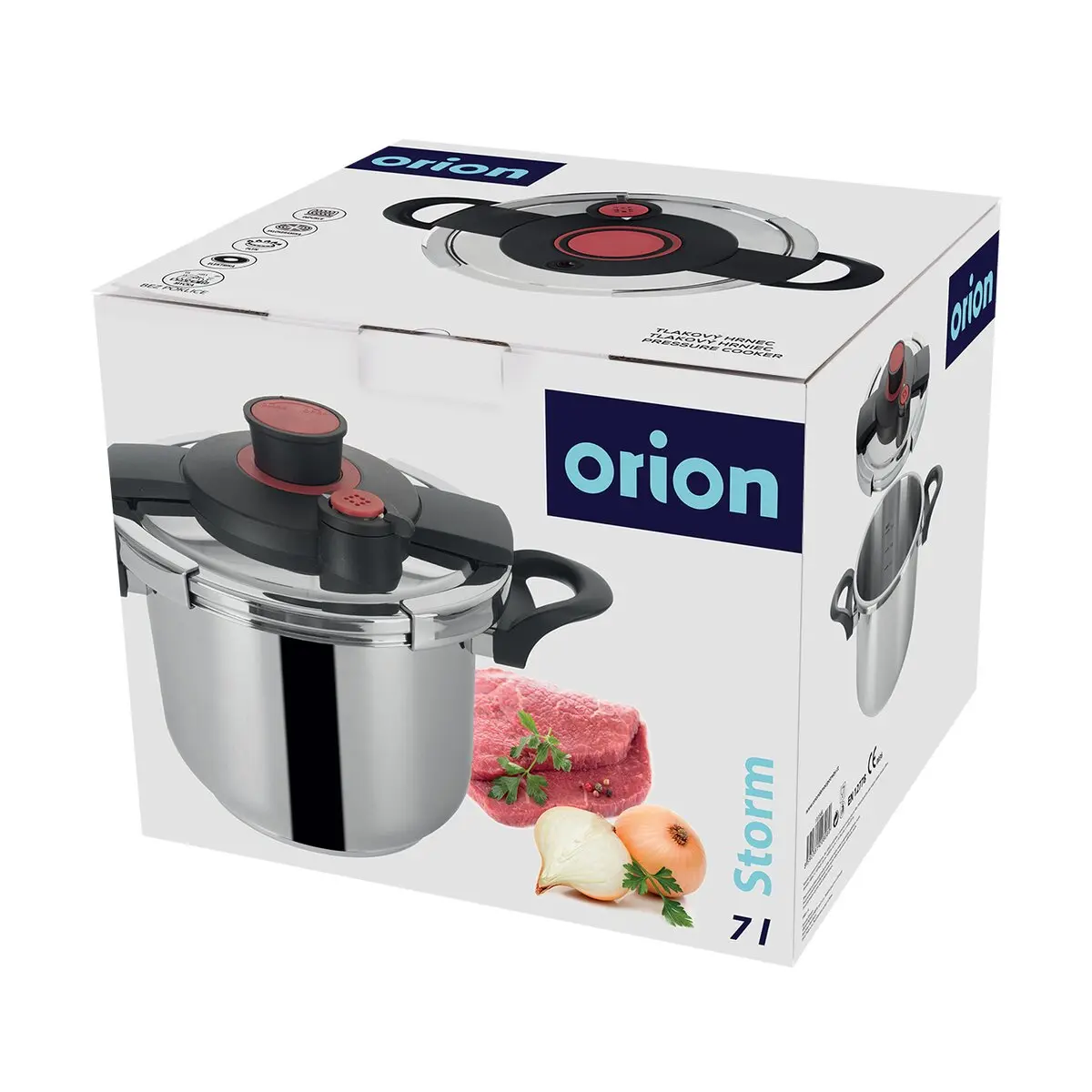 Orion Tlakový hrnec Storm 7 l, 113344 nerezový